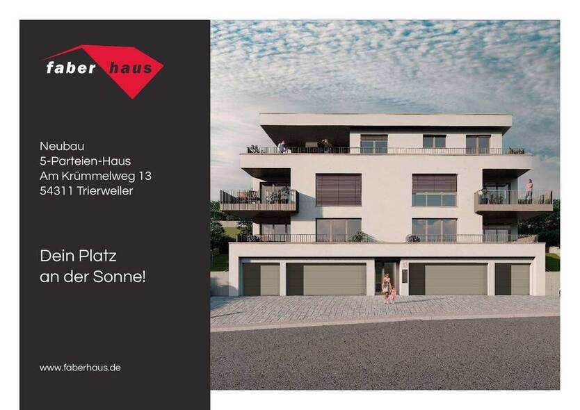 WE 4: Moderne 3-Zimmer-Wohnung mit Balkon in Trierweiler