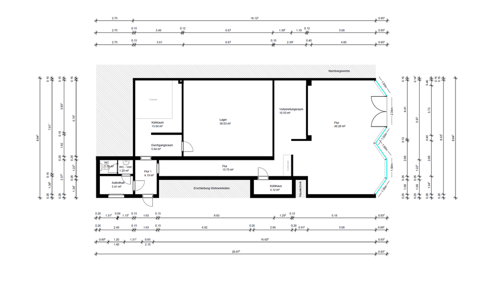 Gewerbeobjekt Syke - 1.400&euro; | Angebot:25269607