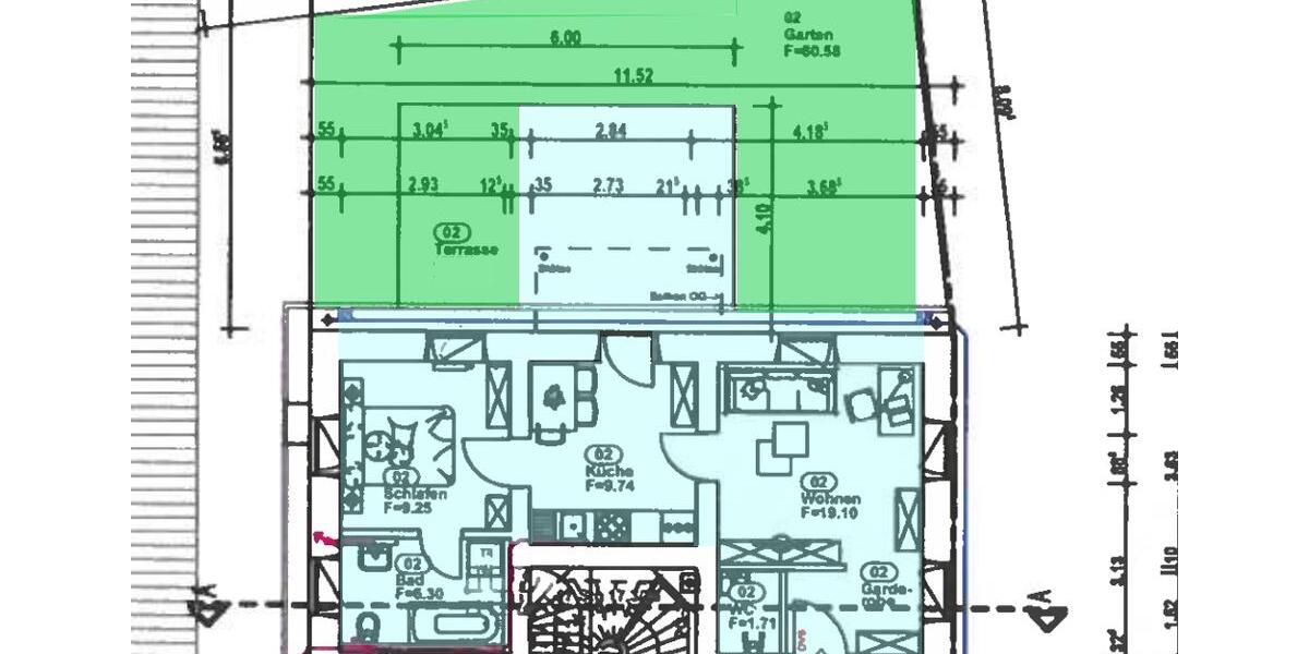 Erdgeschoßwohnung Mitterfels - 2 Zimmer, 53 m&sup2;, 630&euro; | Angebot:26384453