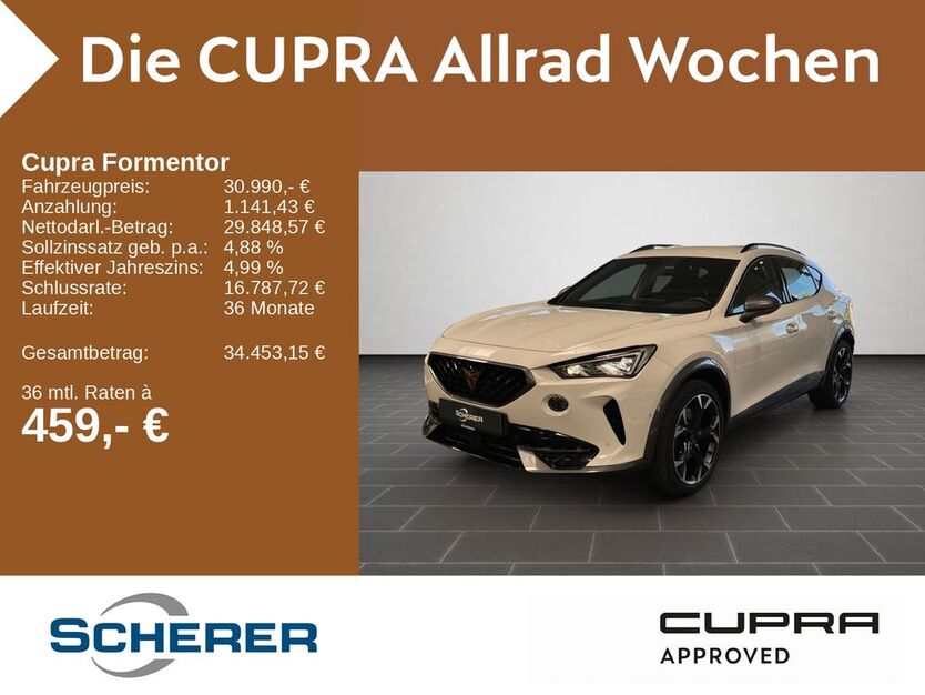 Cupra Formentor 31.186 km 30.990 € Saarbrücken 66115