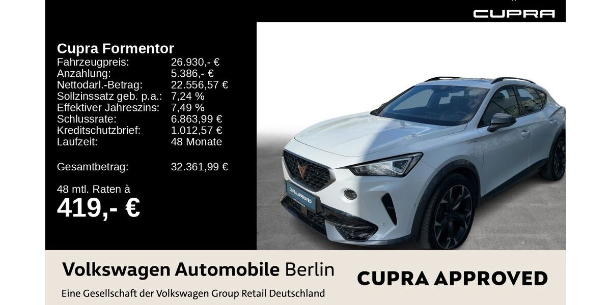Cupra Formentor 15.170 km 26.930 &euro; Berlin 13089