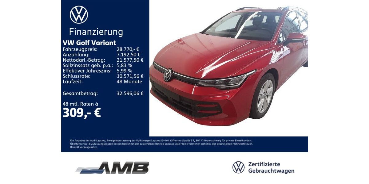 VW Golf 8.720 km 28.770 &euro; Borna 04552
