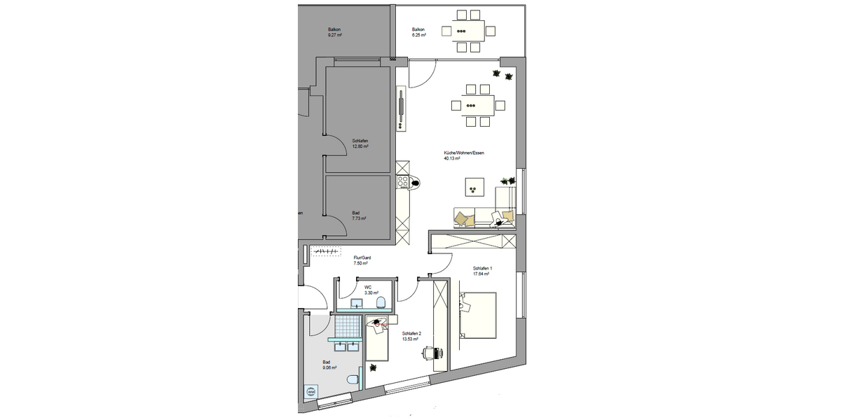 Etagenwohnung Friedrichshafen - 3 Zimmer, 96 m&sup2;, 646.100&euro; | Angebot:27126260