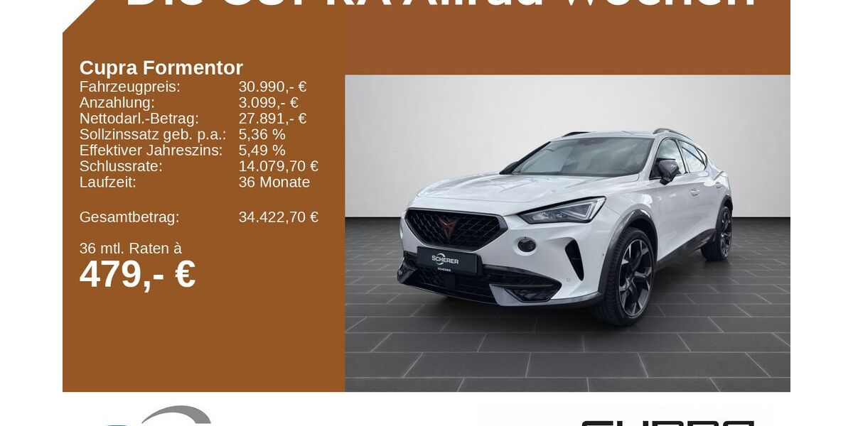 Cupra Formentor 31.824 km 30.990 &euro; Kaiserslautern 67657