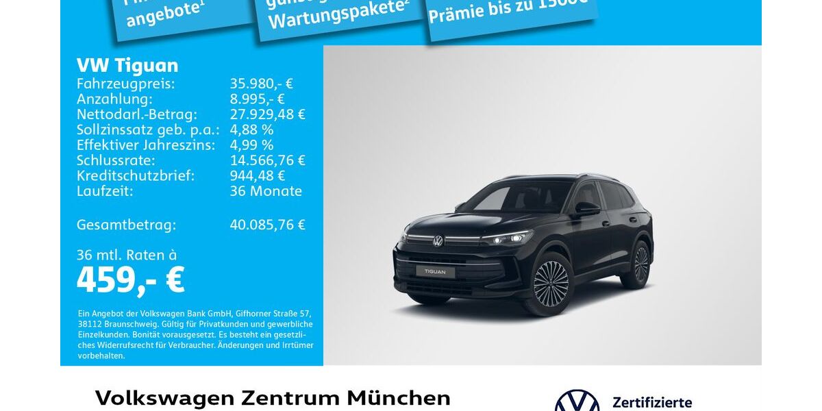 VW Tiguan 9.303 km 35.980 &euro; München 80687