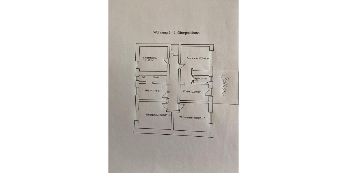 Etagenwohnung Pocking - 3 Zimmer, 110 m&sup2;, 1.340&euro; | Angebot:26090310