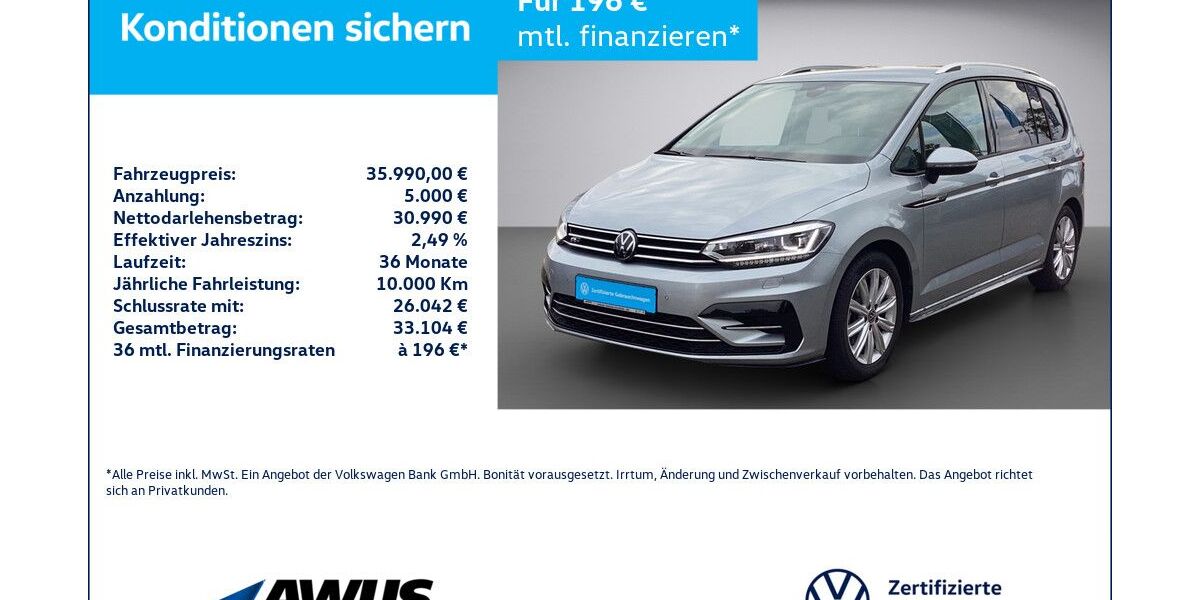 VW Touran 25.700 km 35.990 &euro; Schwerin 19057