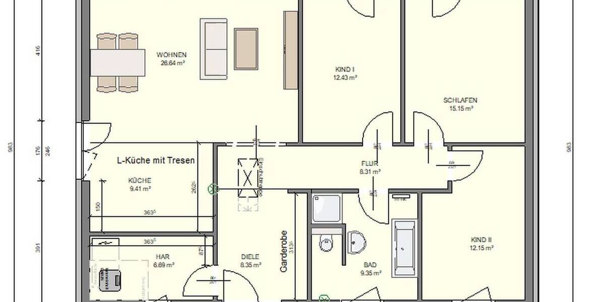 Einfamilienhaus 03249 Münchhausen Münchhausen - 4 Zimmer, 109 m&sup2;, 279.900&euro; | Angebot:25756976