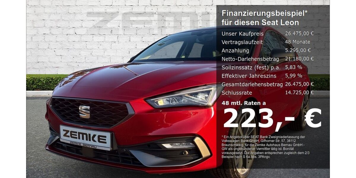 Seat Leon 3.497 km 25.575 &euro; Bernau 16321