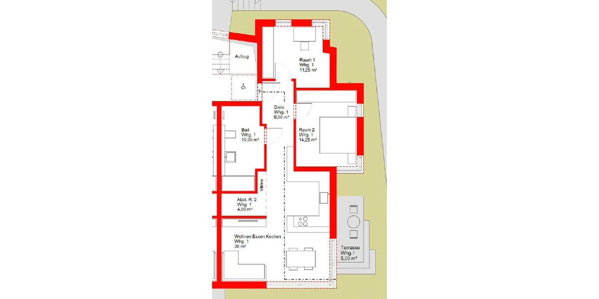 Erdgeschoßwohnung Pforzheim Nordstadt - 3 Zimmer, 80 m&sup2;, 1.200&euro; | Angebot:26524692