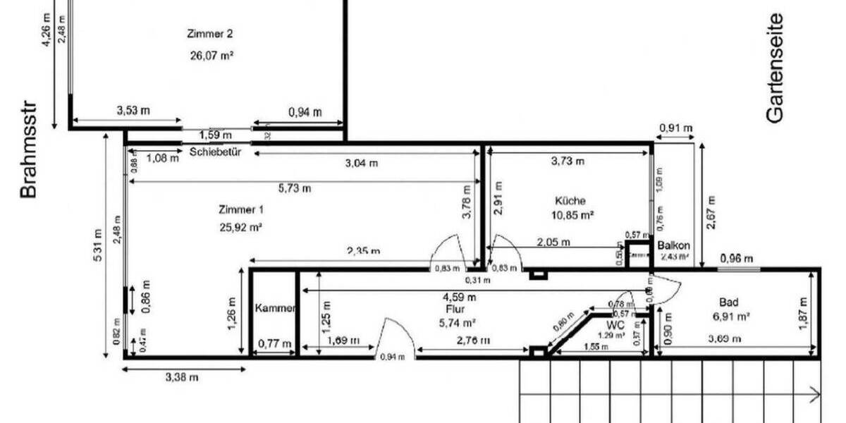 Etagenwohnung Hannover List - 2 Zimmer, 80 m&sup2;, 1.150&euro; | Angebot:24822035