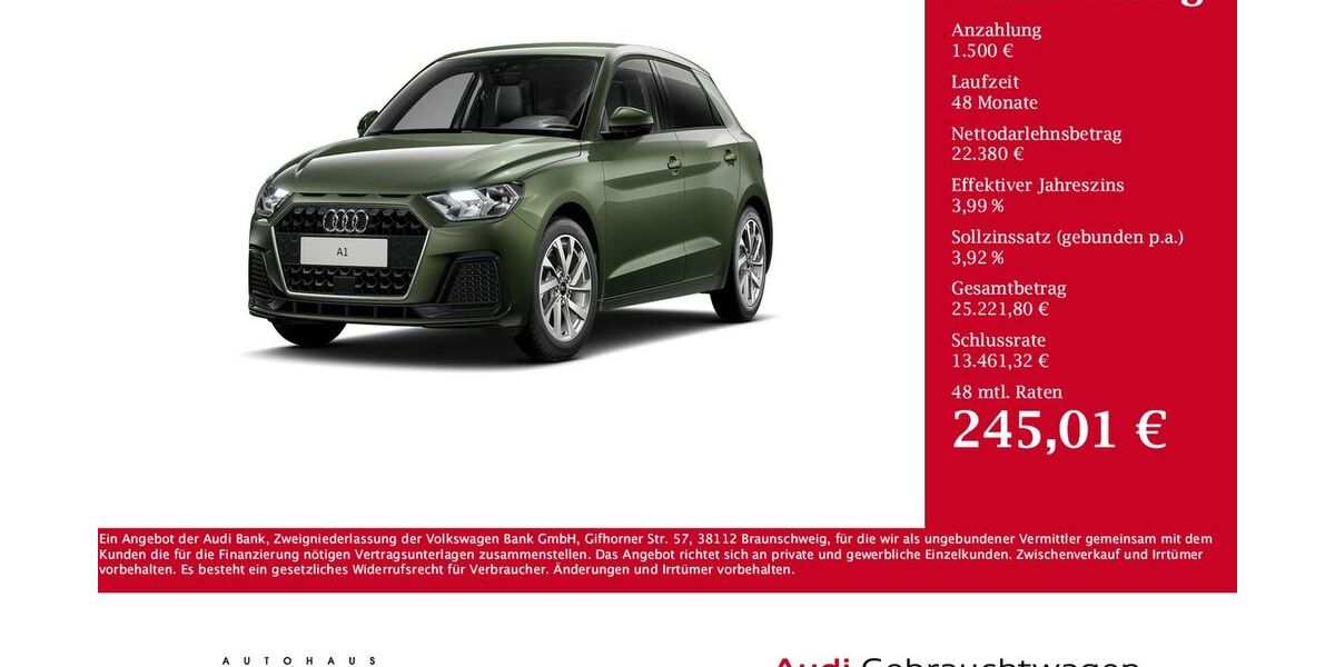 Audi A1 1.673 km 23.880 &euro; Pronsfeld 54597