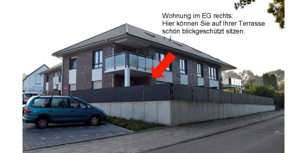 3-Zimmer-Wohnung im EG, Terrasse mit Gartenanteil Stellplatz vor dem Haus + EBK für kleines Geld 3 zimmer