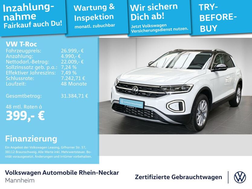 VW T-Roc 22.146 km 26.999 € Mannheim 68309