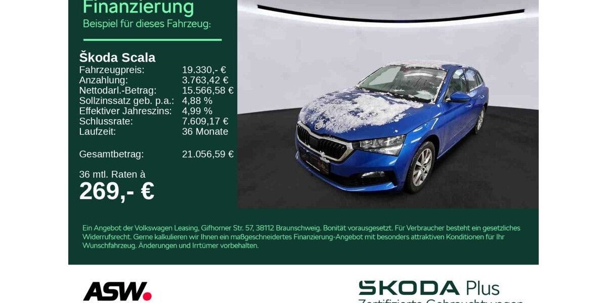Skoda Scala 23.000 km 17.490 &euro; Heilbronn 74076