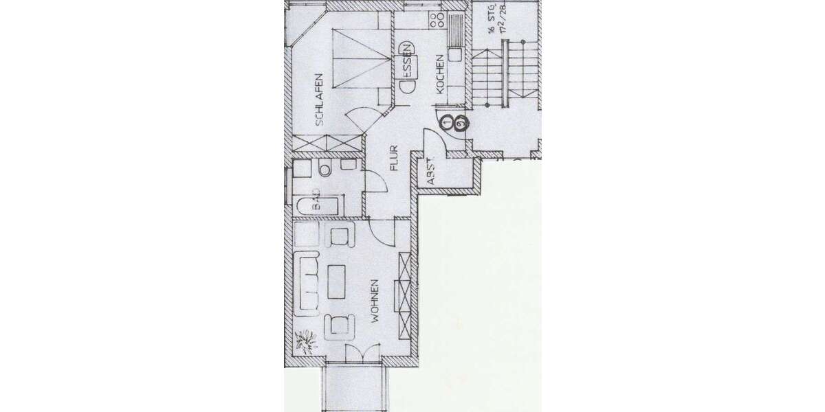 Etagenwohnung Freilassing - 2 Zimmer, 54 m&sup2;, 760&euro; | Angebot:25557404