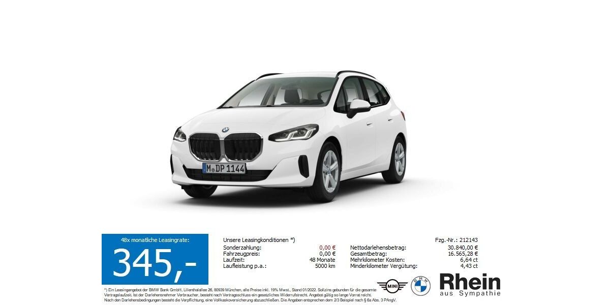 BMW 220 Active Tourer 13.350 km 30.840 &euro; Buchen- Hettingen 74722