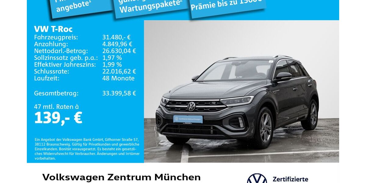 VW T-Roc 8.533 km 31.480 &euro; München 80687