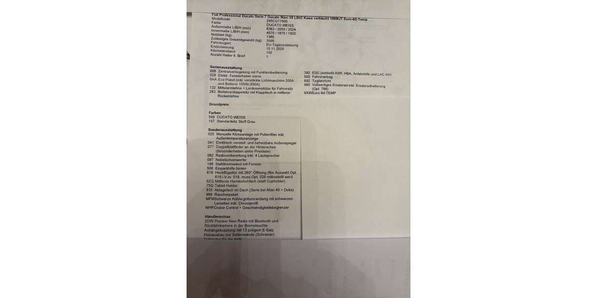 Fiat Ducato 78.500 km 17.800 &euro; Gars 83536