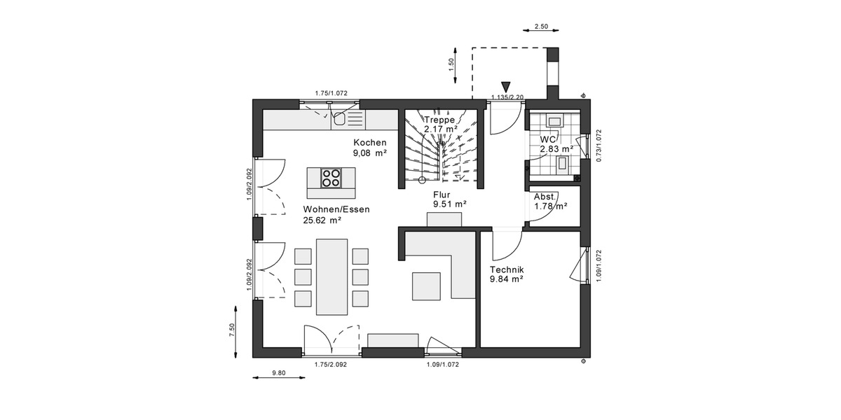 Einfamilienhaus Haltern am See - 3 Zimmer, 122 m&sup2;, 1.650&euro; | Angebot:26396043