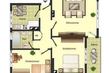 Wohnung zum Mieten in Bergkamen 509 € 63 m² 3 zimmer