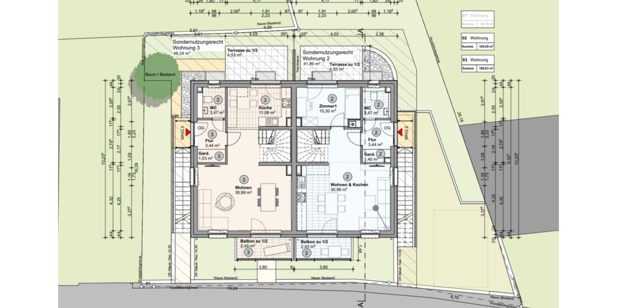 Neues vermietetes 3-Familienhaus als KFW 55 Energiesparhaus in ruhiger Lage Trier-Kernscheid - Mehrfamilienhaus, Wohnhaus Trier Kürenz | Angebot:18822982