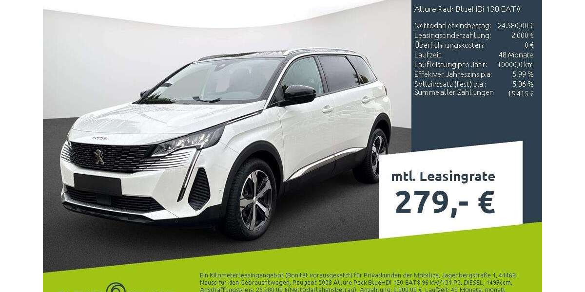 Peugeot 5008 104.093 km 22.390 &euro; Borken 46325