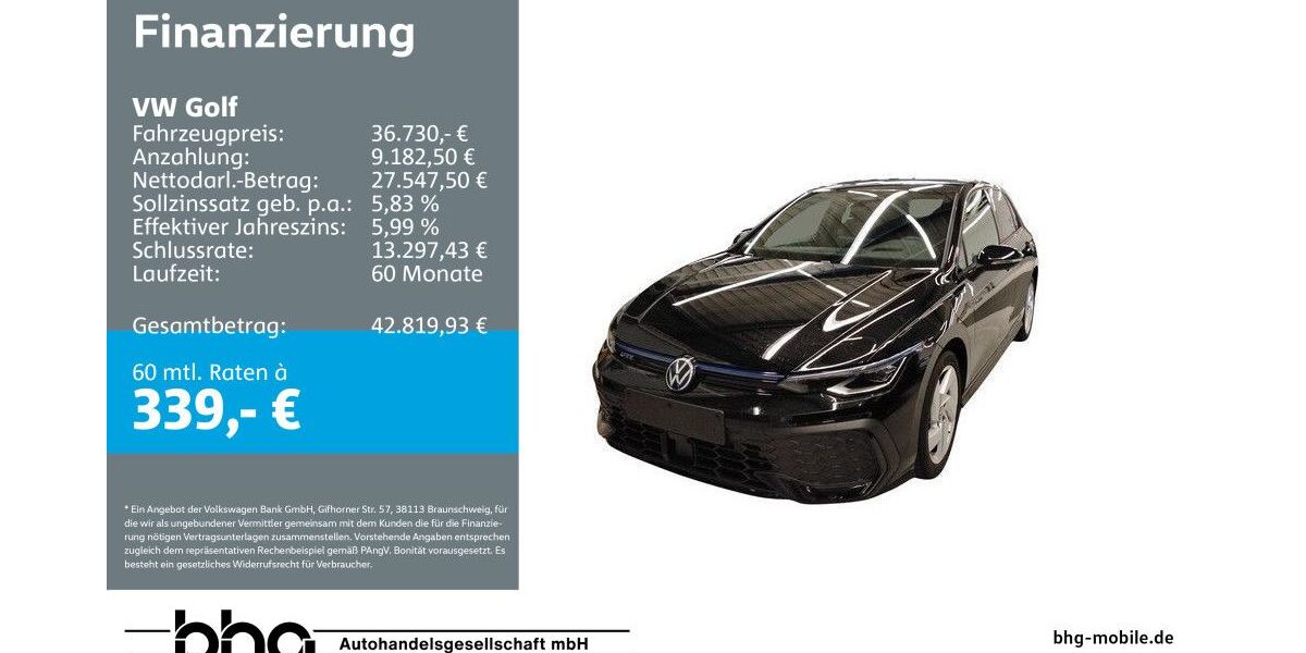 VW Golf 12.805 km 36.730 &euro; Bühl 77815
