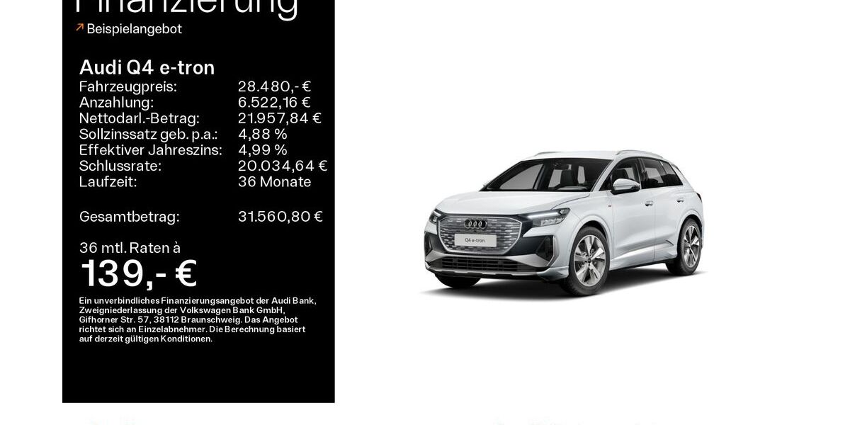 Audi Q4 e-tron 73.338 km 27.890 &euro; Oberursel 61440