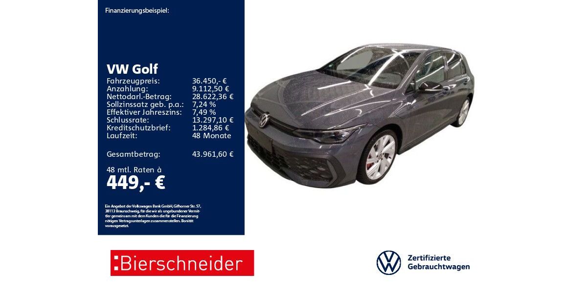 VW Golf 2.474 km 36.450 &euro; Aalen 73431