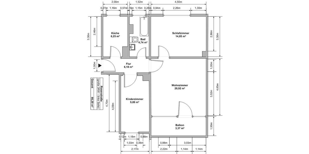 Etagenwohnung Löbau - 3 Zimmer, 66 m&sup2;, 444&euro; | Angebot:26688125