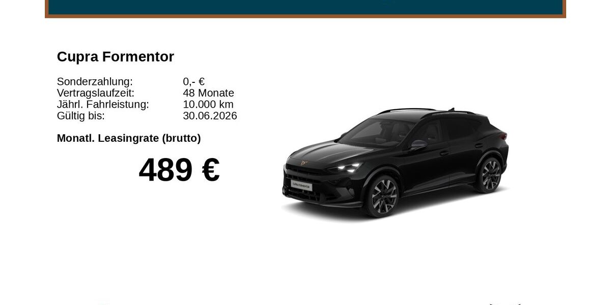 Cupra Formentor 2.000 km 47.990 &euro; Mitterteich 95666
