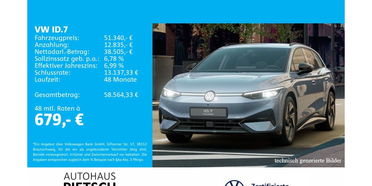 VW ID.7 13.213 km 51.340 € Melle 49324