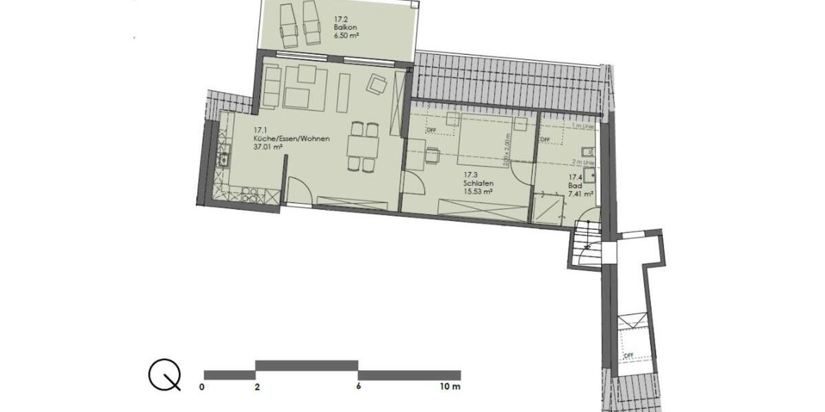 Dachgeschoßwohnung Steinheim - 2 Zimmer, 98 m&sup2;, 980&euro; | Angebot:24767068