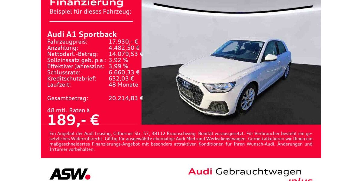 Audi A1 26.000 km 17.930 &euro; Heilbronn 74074